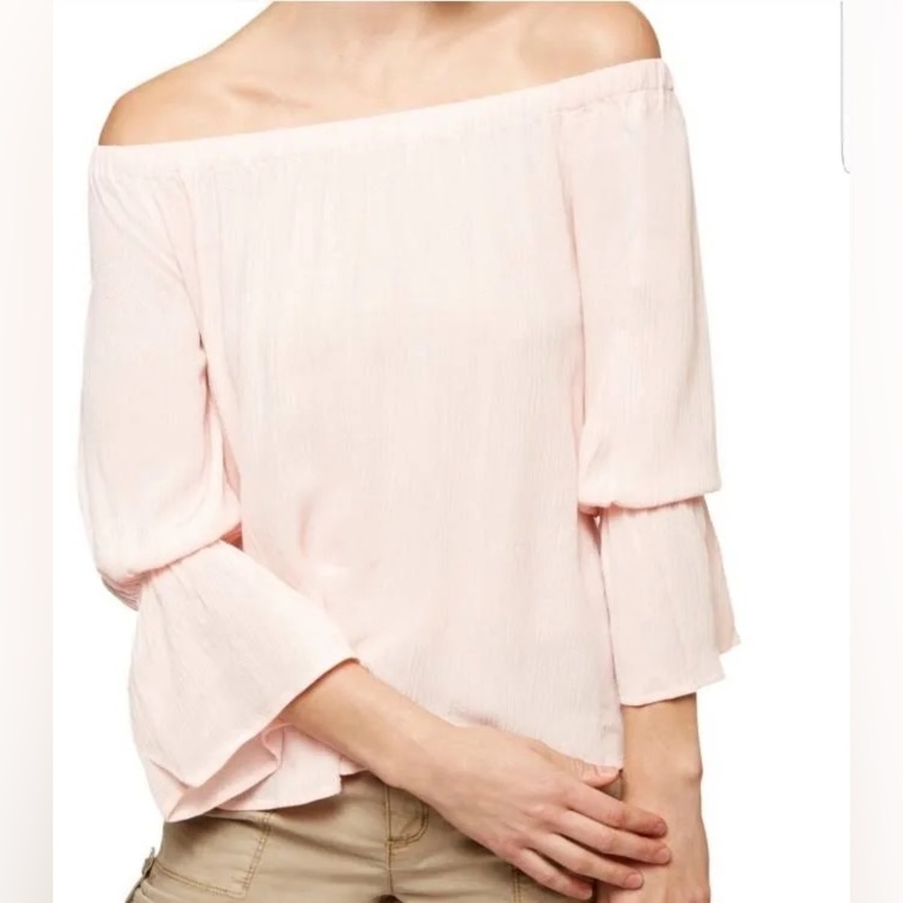 Pink off shoulder blouse